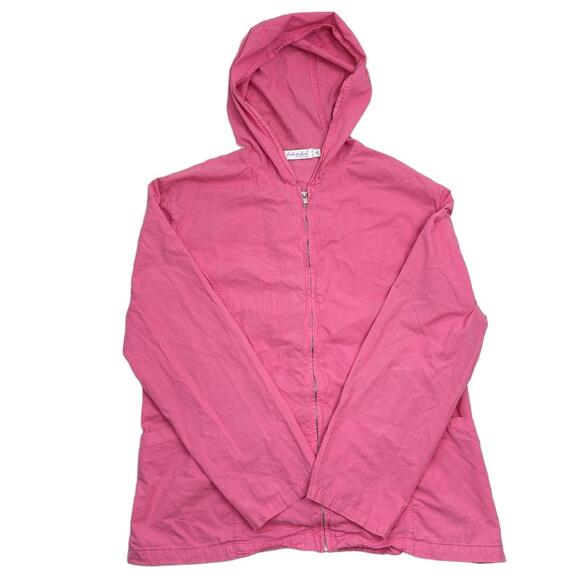 Fresh Produce Jackets & Blazers - Fresh Produce Women’s Hot Pink Hoodie Jacket Front Zip XL